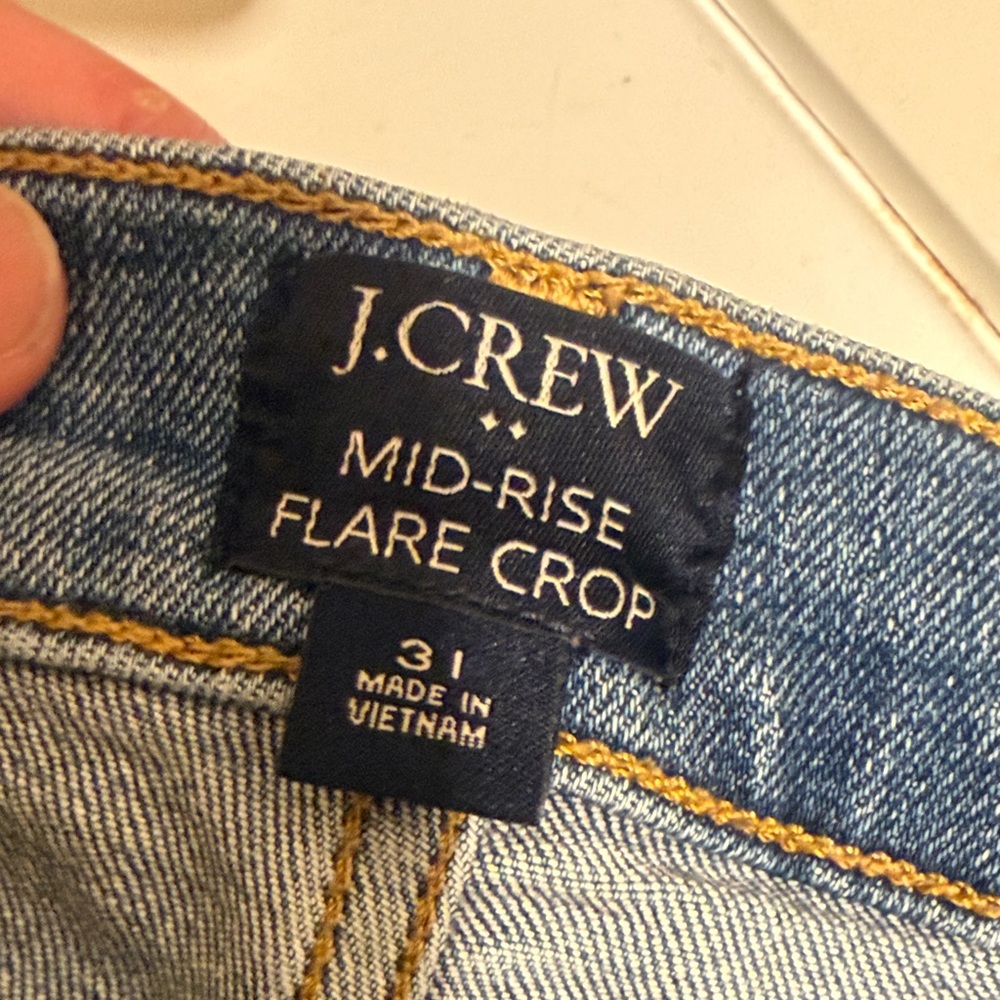 J. Crew Mid-rise flare crop jean in all-day stretch, Size 31 (12) - Picture 4 of 5